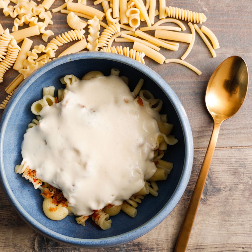 Pasta in bianco con crema di Parmigiano